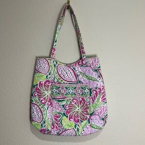 VERA BRADLEY Pinwheel Pink Quilted Tote Bag